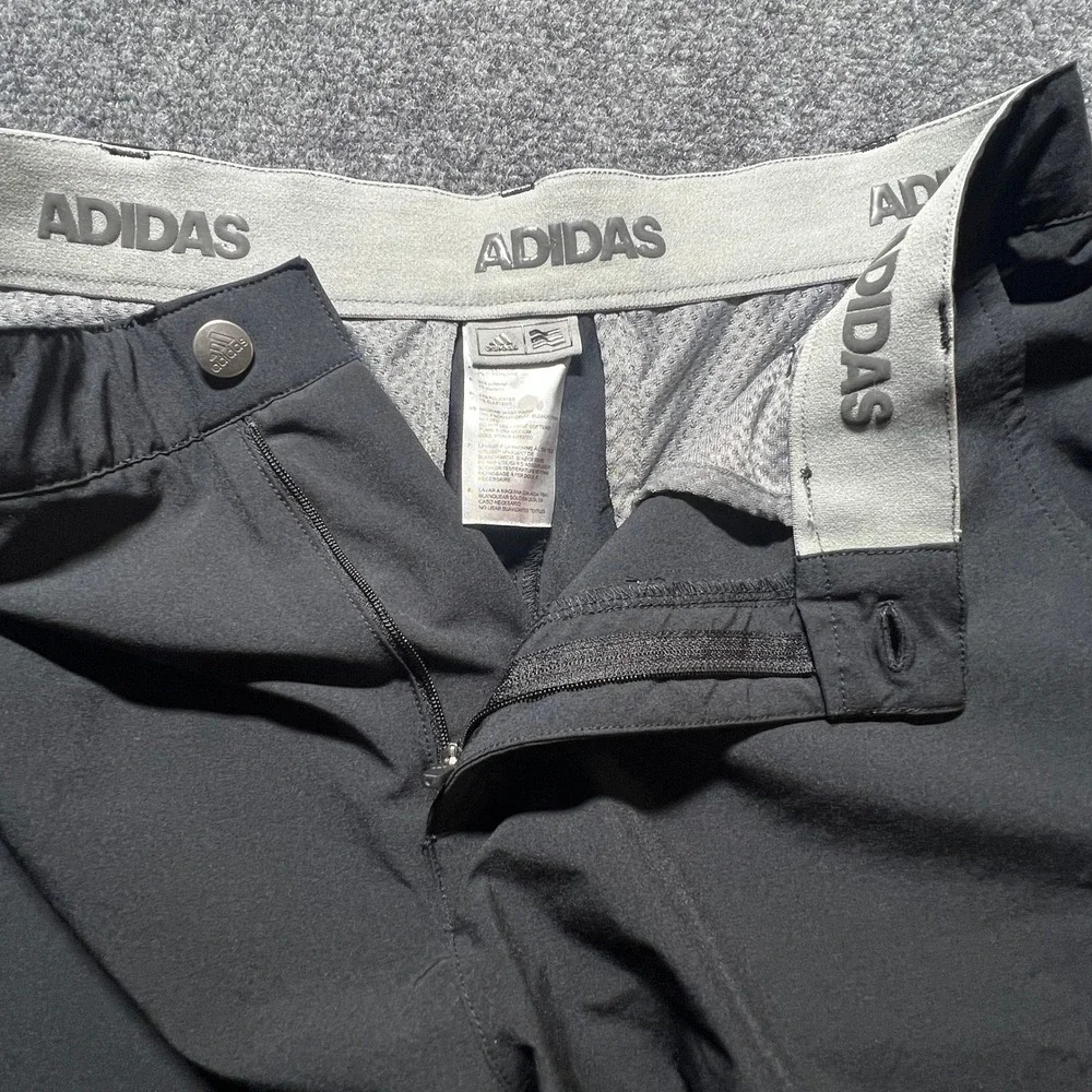 Adidas Golf Shorts Mens 30 Black Performance Stretch Flat Front Athletic Casual